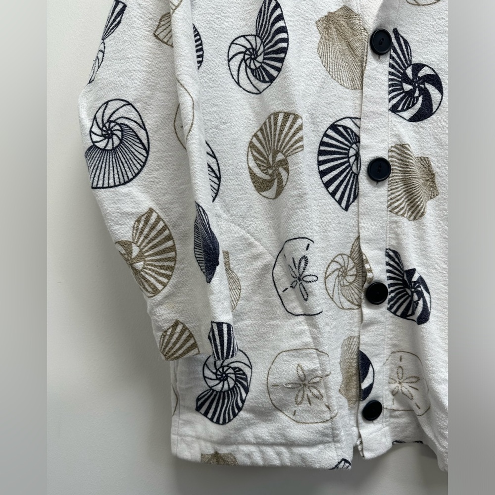 Michigan Rag Company shell pattern light knit jacket size large - Picture 3 of 5
